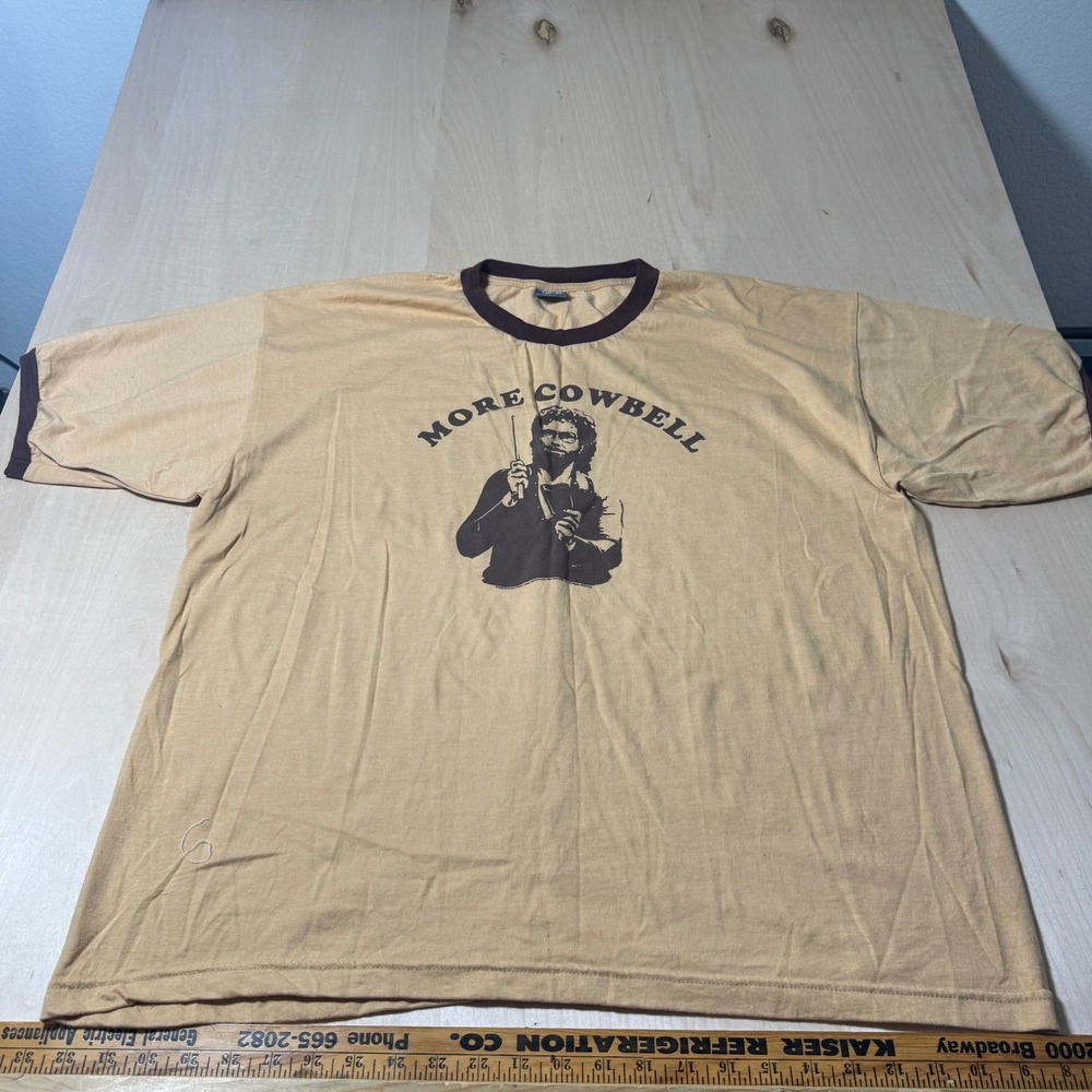 Y2K More Cowbell SNL Saturday‎ Night Live Vintage Style Ringer T Shirt 2XL